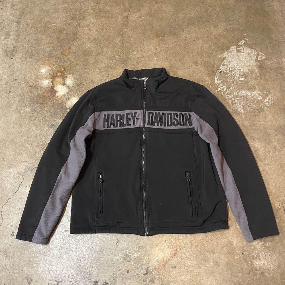 Y2K Harley Davidson Zip Up Sweatshirt